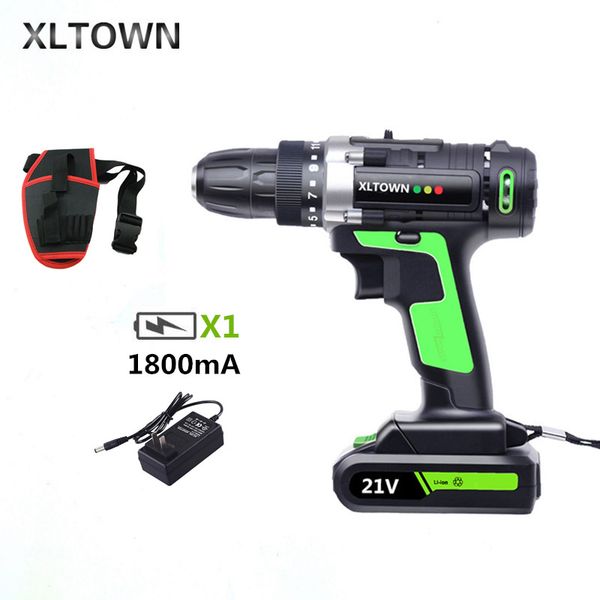 

xltown 21v home cordless electric drill multi-motion lithium battery rechargeable electric screwdriver power tools
