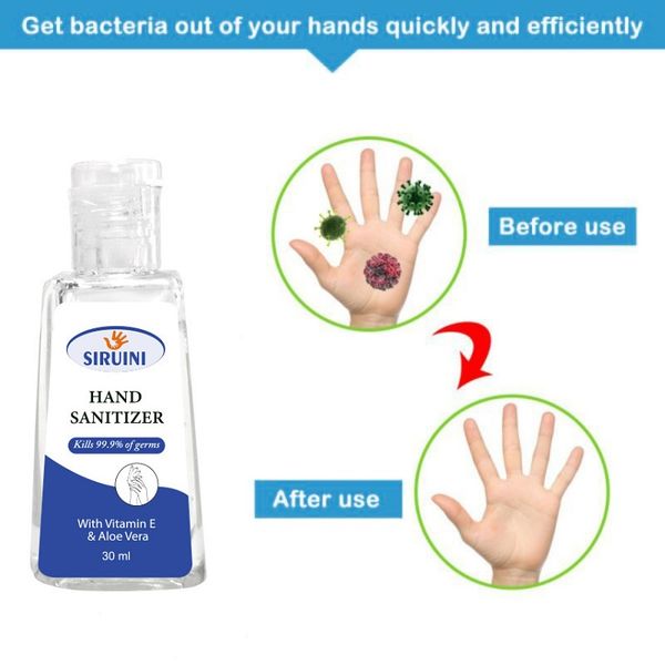 

siruini 30ml 60ml hand sanitizer disposable gel hand sanitizer travel mini sanitizer hands-water