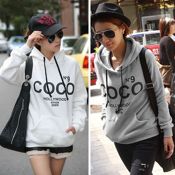 

Новая Леди женщин Hoodie печати куртки фуфайки пальто Верхняя одежда Спортивные кос
