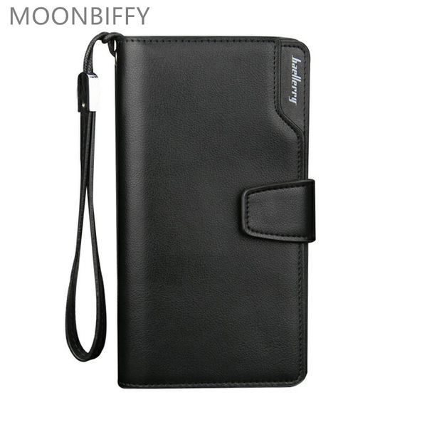 

moonbiffy 2020 zipper wallet male card holder men purses clutches fashion man wallets long leather with coin pocket organizer, Red;black