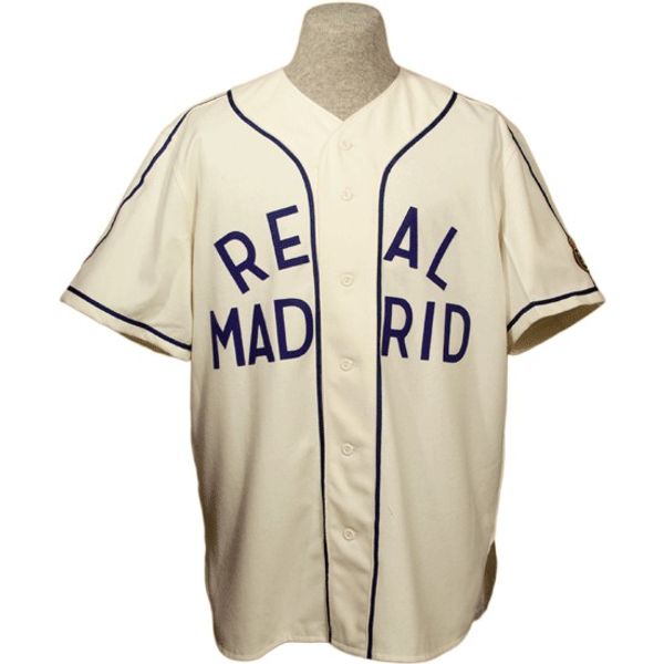 

Real Madrid ca. 1939 Home Jersey 100% Stitched Embroidery Logos Vintage Baseball Jerseys Custom Any Name Any Number Free Shipping