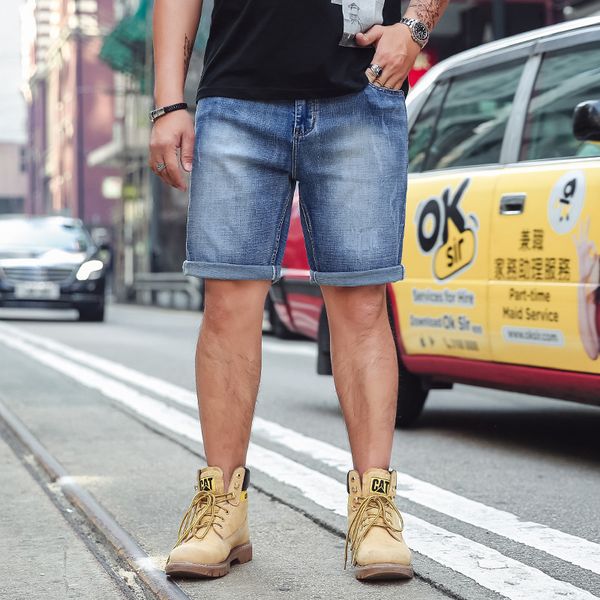 

2019 new arrive jeans shorts men jeans brand-clothing retro nostalgia denim bermuda short for man blue jean large size s-xxxxxxl, White;black