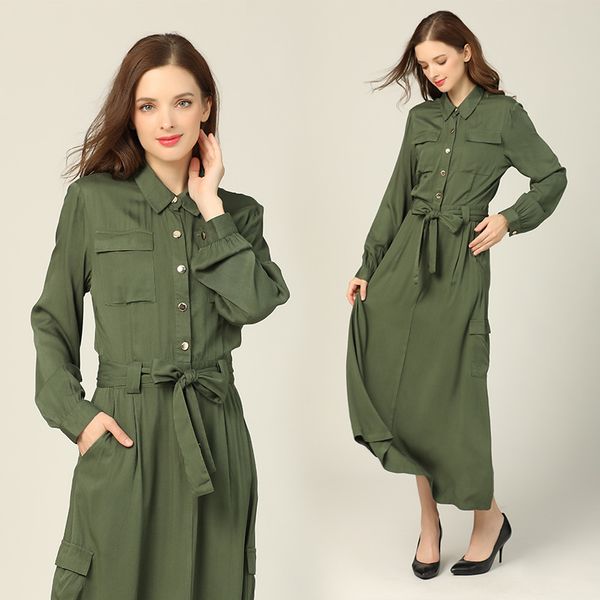

завод прямой новый женский корейский стиль slim-fit с длинными рукавами лацкан длинное пальто рубашка платье мода 7739#, White;black