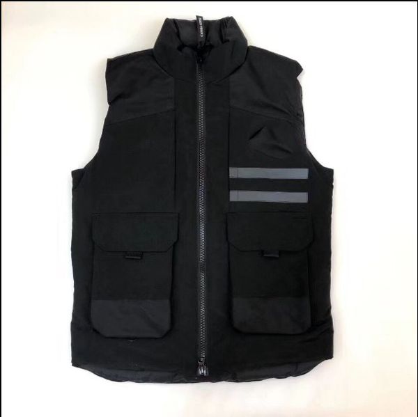

mens vest зимы конструктора куртки канада вниз новая мода пальто без рукавов мужская верхняя одежда куртка 7 цветов, Black;white