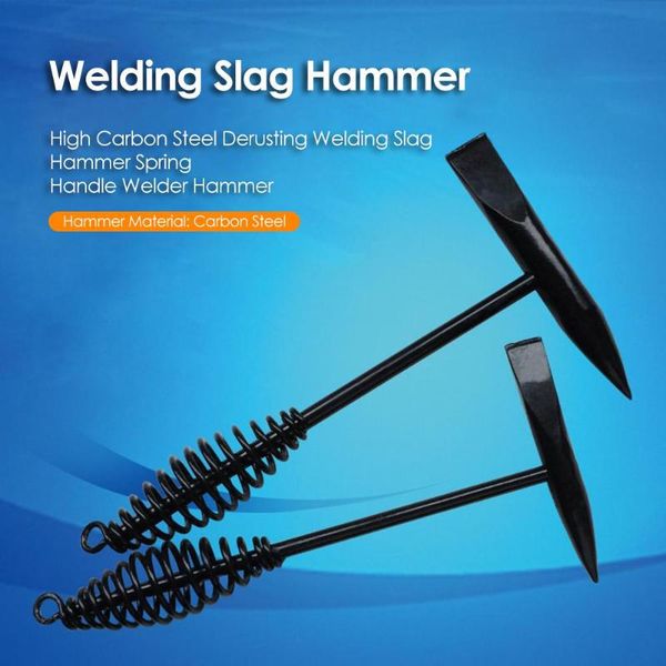 

high carbon steel derusting welding slag hammer 300g/500g derusting 16cm spring handle welder hammer