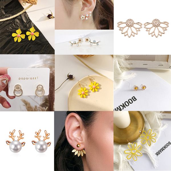 

повелительница ювелирные серьги роскошная желтый очарование цветка антлерс нерегулярное геометрическая серьги 2020 простой ювелирные изделия, Golden