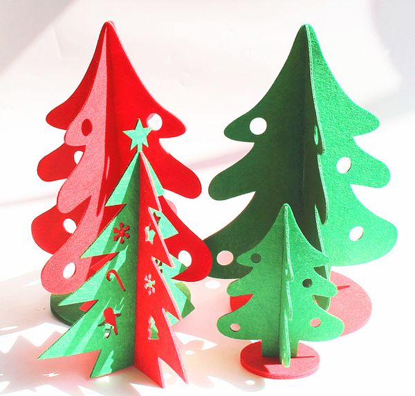 

1pcs non-woven christmas tree christmas deskdecoration gift felt tree set small ornament