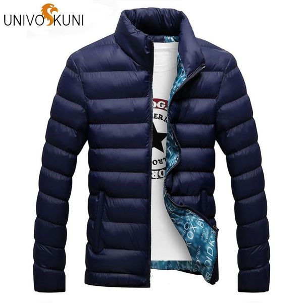 

режим univos kuni winterjas mannen 2018 стенд kraag mannelijke parka jas mens твердого дикк jassen man winter parkas hombre j359, Black