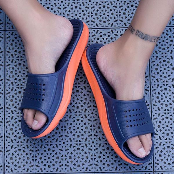 

men's slipper large size summer casual beach shoes flat non-slip outdoor soft sole men sandals summer flip flops slippers, Black