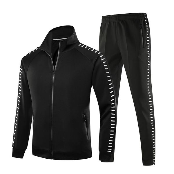 

student sports suit men new brand spring autumn 2 piece set casual jacket and pants jogging sportswear long sleeve tracksuit, Gray