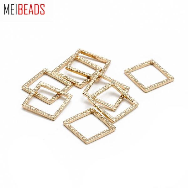 

meibeads gold color alloy heart shape cute pendant for necklace jewelry accessories hollow square suit for bow handmade uf1596, Bronze;silver