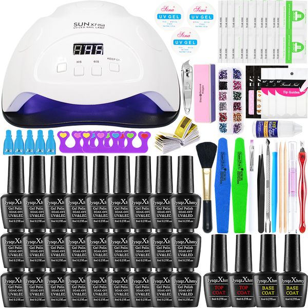 

nail kit set nail lamp set 27/18/10 pieces gel polish quick building extensions manicure