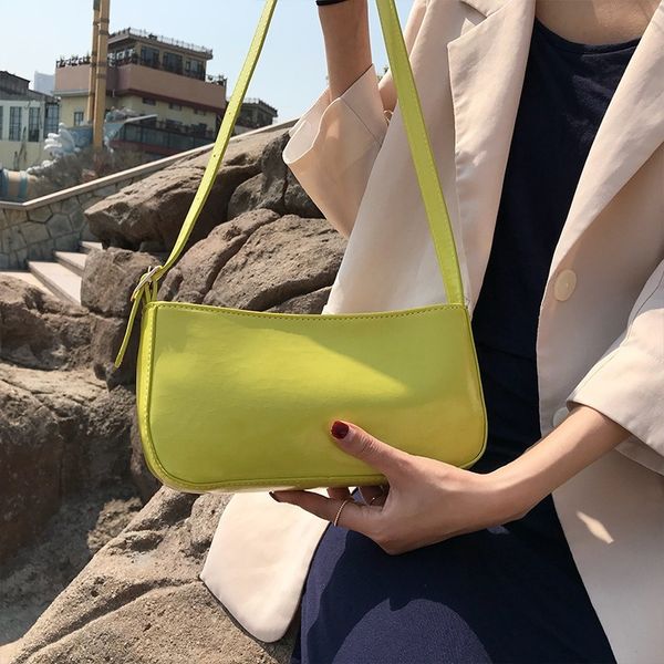 

2020 new women's shoulder bag japan and south korea simple ladies clutch bag fashion candy color ladies shoulder