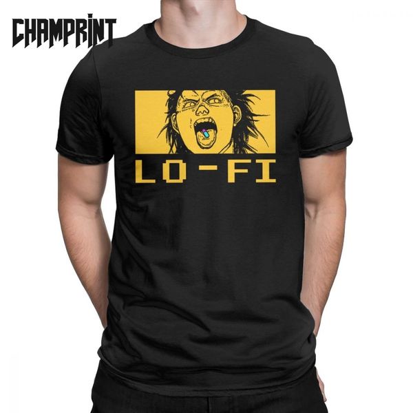 

lofi hip hop akira t-shirt men manga kaneda japanese anime neo tokyo cotton tee shirt short sleeve t shirts plus size, White;black