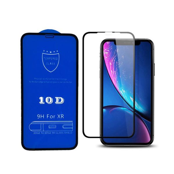 

10d tempered glass for iphone xr x xs max 8 7 6s plus iphone 11 pro max glass film full glue screen protector