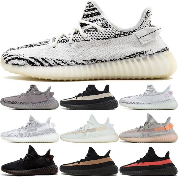 

kanye west v2 men desinger triple outdoor shoes women trainers citrin cream zebra bred sports zapatos sneakers stock x shoes