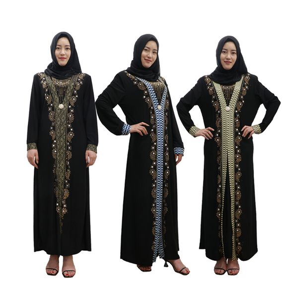 

fashion muslim women's long sleeve dress 2018 turkish clothes woman dubai abaya wholesale ym001, Red