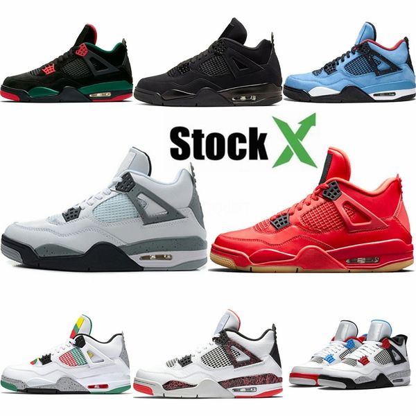 

pure money white cement 4s basketball shoes for men 4 bred fiba green glow cool grey thunder cool grey sneaker trainers #749
