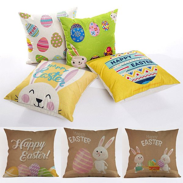 

easter rabbit egg pillow covers cushion cover glamour square pillowcase cushion cover home office sofa car decoration an1966