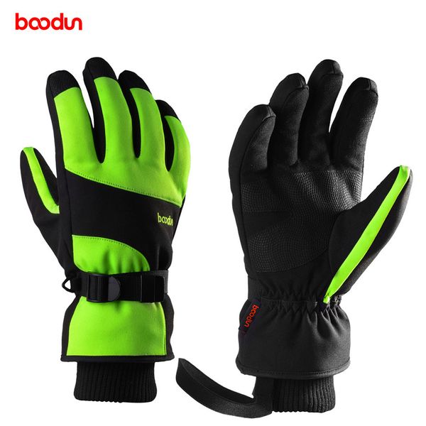 

boodun winter outdoor sports men women riding thick waterproof windproof full finger ski gloves warm mountaineering gloves