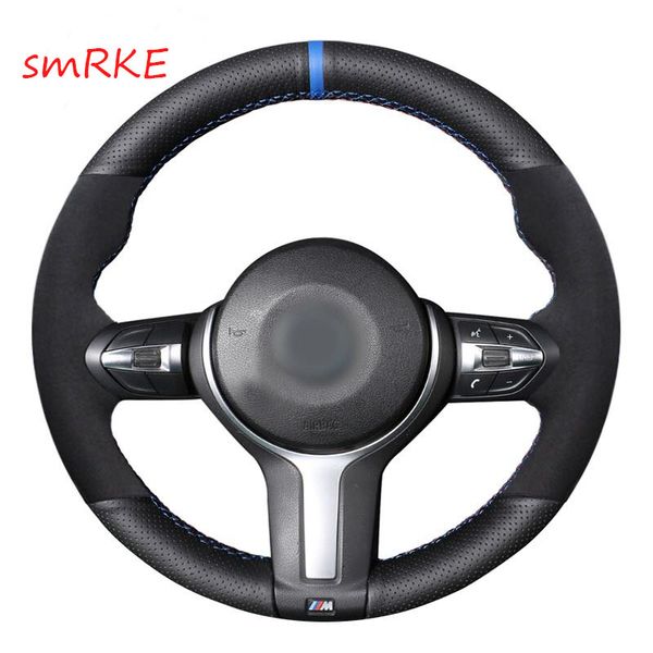 

black leather suede steering wheel cover for bmw m4 m5 m6 f87 m2 f80 m3 f82 f85 x5 m f86 x6 m f33