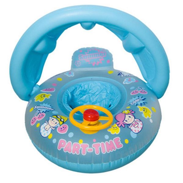 

baby sunshade thickening swimming pool accessories children inflatable swim ring steering wheel baby seat ring