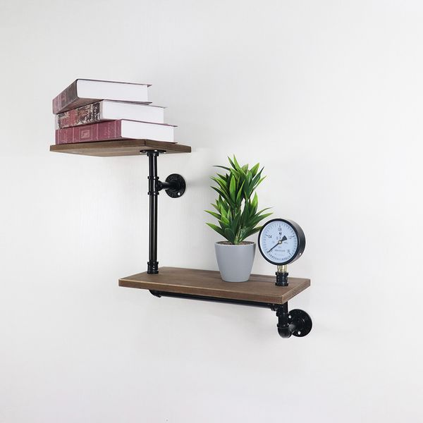 

industrial iron wall mount pipe shelf for living room bedroom industrial retro wall mount iron pipe shelf