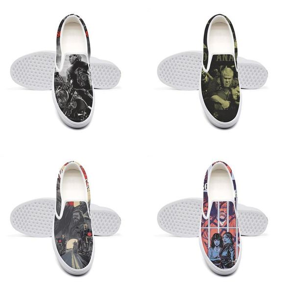 

casual sons of anarchy jax motorcycle club white black canvas, unique non-slip shoes,design cute pop limited,edition motorcycle