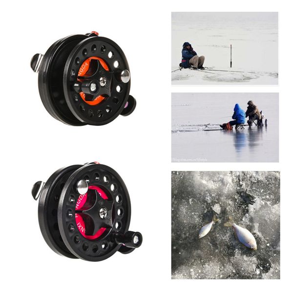 

winter ice fishing reels ball bearings personal reels mini fishing reel carp fish brake handle front reel tool