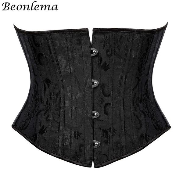 BEONLEMA DONNA DONNA ACCIAIO BONE CINCHER CORCELLO CORSET Dimagrimento Slimming Underbust Fajas Steampunk Accessori Femme XS-3XL Bustier nero J190701