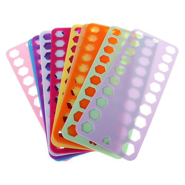

10 piece embroidery thread board organizer sorter cross stitch thread plate, Black