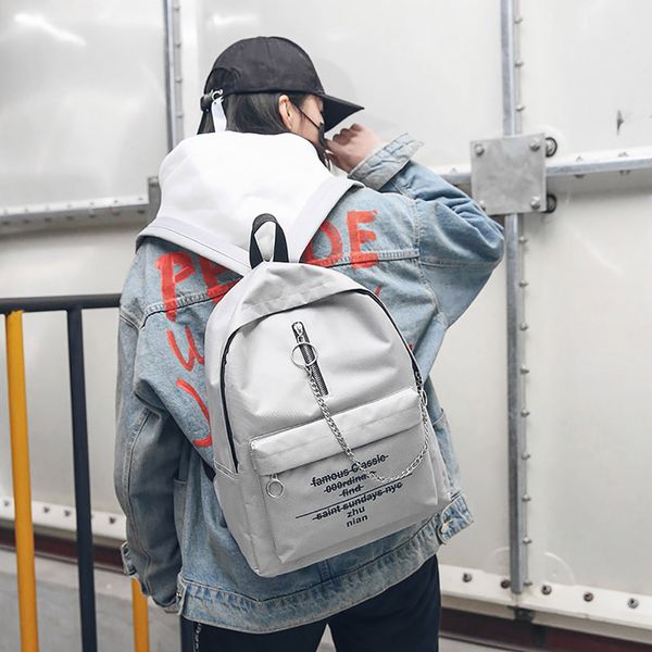 

sleeper #w401 2019 new fashion women letter print shoulder bag trend chain backpack mochila solid color daily ing