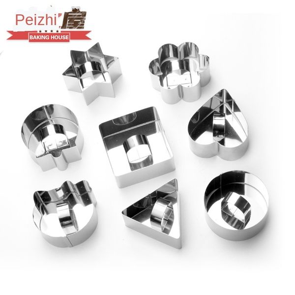 

small mousse stainless steel ring cake mould with push plate rice ball sushi tool