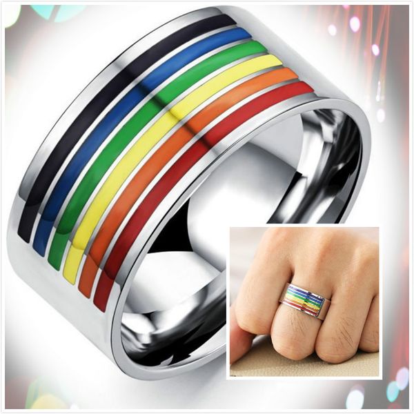 

can mix order fashion style lover's rings stainless steel multicolor ring jewelry gift for women men j006, Silver