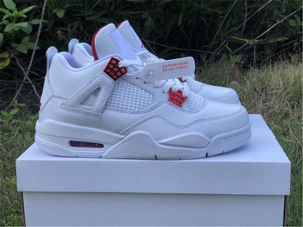 

2020 air authentic 4 красный фиолетовый оранжевый зеленый металлический серебристый белый ретро баскетбольная обувь мужчины ct8527-112 кросс
