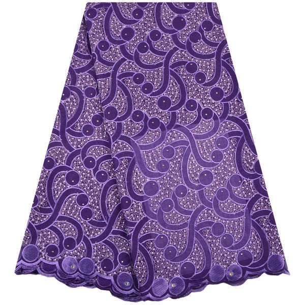 

latest nigerian lace african swiss cotton lace purple color swiss voile in switzerland for wedding dress f1290, Pink;blue