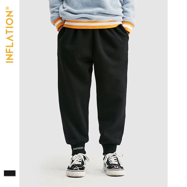 

inflation kids warm fleece sport pants casual letter embroidery boy winter pants 2019 hip hop loose black toddler clothes 19929a, Blue