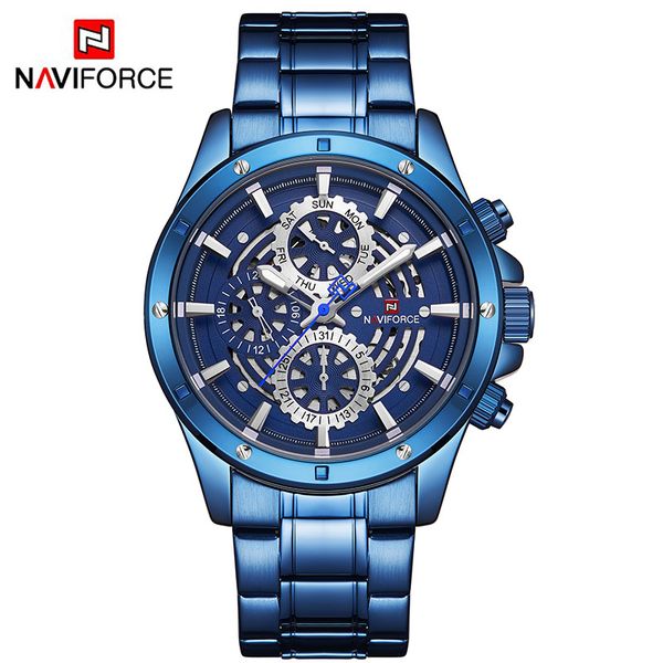 NAVIFORCE Mens Orologi sportivi Top Luxury Brand Uomo Moda Casual Quarzo 24 ore Data Orologio da polso Uomo Militare Orologio impermeabile261i