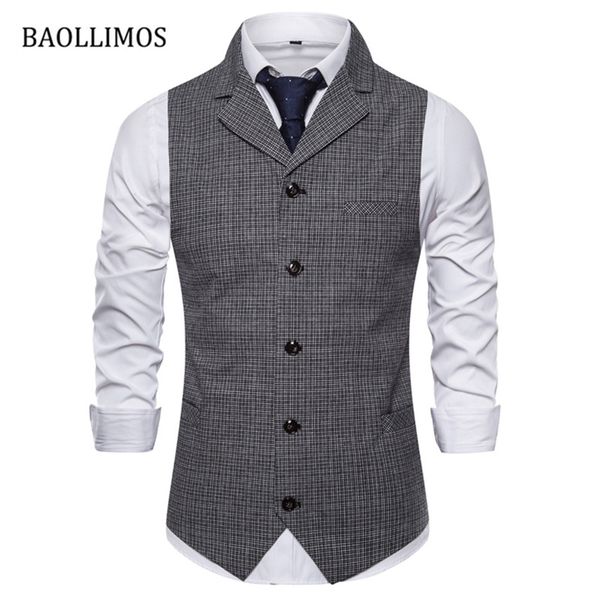 

2019 brand suit vest men jacket sleeveless gray brown vintage tweed vest fashion spring autumn plus size waistcoat, Black;white
