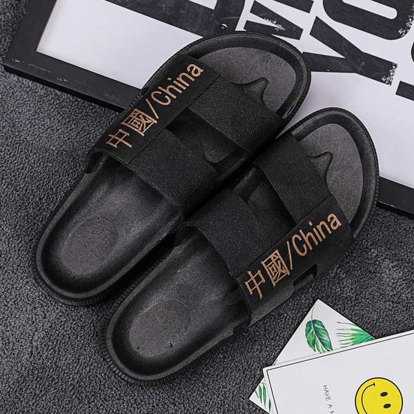 

men sandals 2020 the new listing highest quality chinese characters slipper shoes breathable leisure soft at a loss promotion, Black