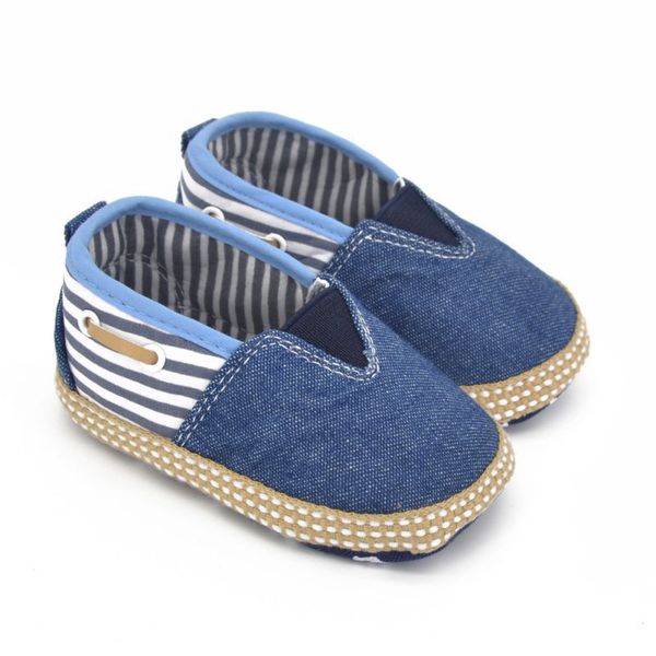 

baby shoes denim striped first walker infant soft sole casual toddler shoes easy wear