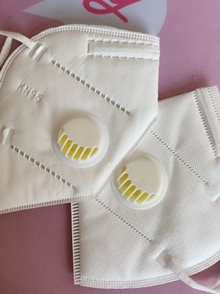 

dhl ready folding kn95 ffp2 mask with breathing valve anti-dust respirator n95 face mask with self-priming filter in single bags