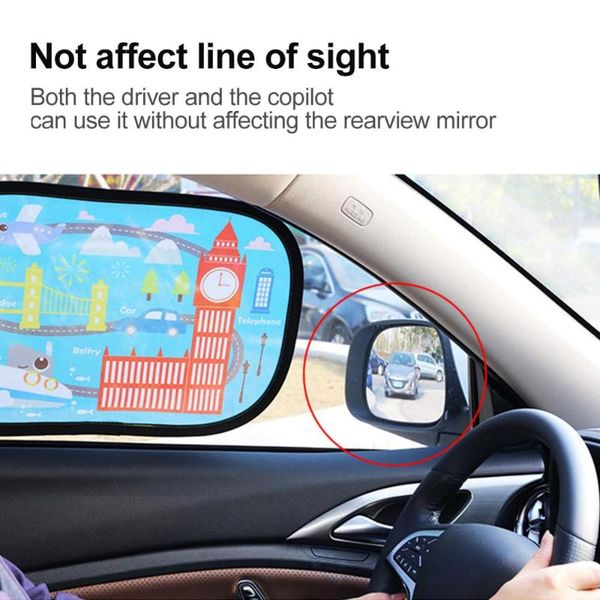 

2pcs/set car side window sunshade cartoon patterned auto sun shades protector foldable car cover for baby child kids styling