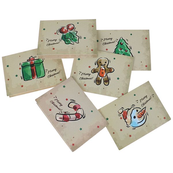 

1pc creative 8..5cm merry christmas cards folding xmas blessing card for new year christmas gift
