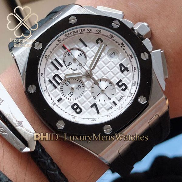 

luxury watch chronograph quartz movement black rubber strap calendar 316l stainless steel multifunction dial designer watches montre de luxe, Slivery;brown