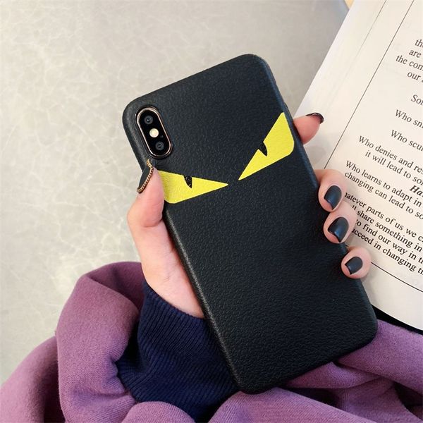 

luxury leather devil eyes cover designer phone case for iphone 11 pro x xs max xr 7 8 6 6s soft cover