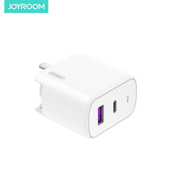 JOYROOM Caricatore rapido da 30 W Caricatore da muro con spina americana L-QP301 QC + PD Caricatore USB a doppia porta Adattatore di alimentazione portatile da viaggio per casa per Iphone Samsung