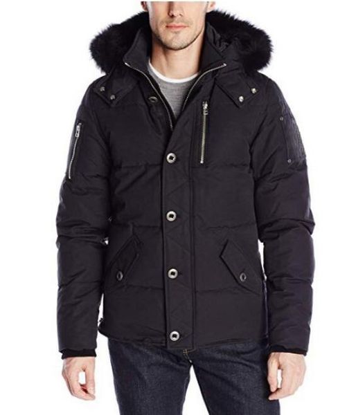 

роскошные канада jacket марка канада moose гусь пуховики parka mens конструктора зимние пальто с большой теплый меховой мужчины женщины обла, Black