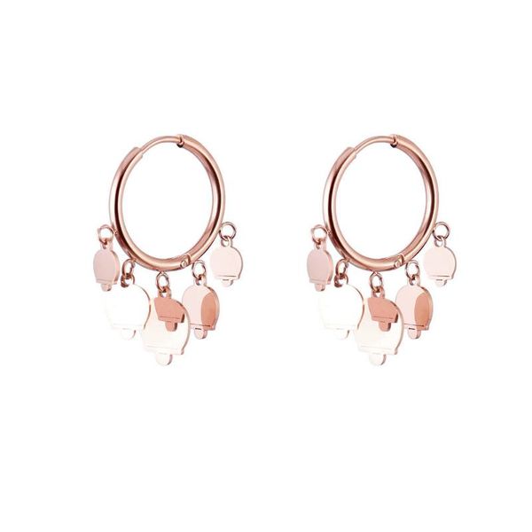 

rose gold tassel earrings for women female trendy jewelry stainless steel korean earring brincos gift accessory 2020, Golden;silver