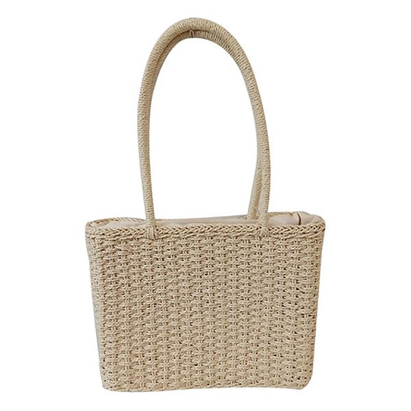 

женщины лето бохо пляж старинные тканые ручной работы вязаные соломенные плетеные ротанговые сумки наплечные сумки повседневная мода tote